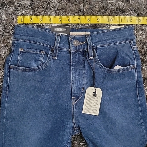 724 HIGH RISE SLIM STRAIGHT FIT WOMEN'S JEANS Size 25x30 - Picture 10 of 11